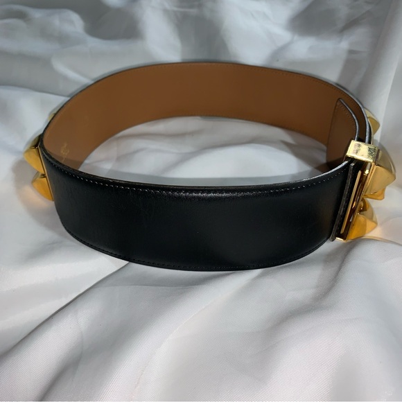 👋🏾SOLD👋🏾 Hermès COLLIER DE CHIEN calfskin belt - Picture 4 of 12